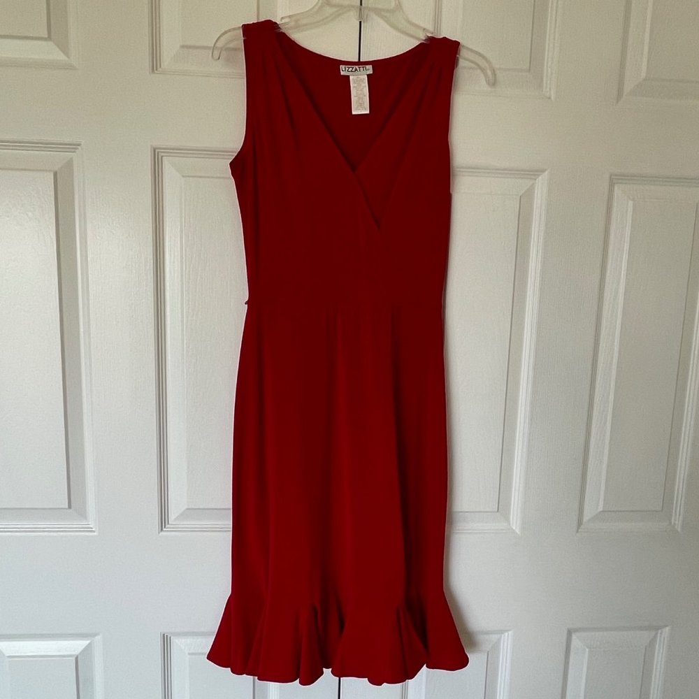 Lizzatti red stretch dress size 4